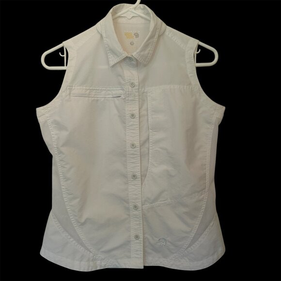 Mountain Hardwear white utility performance blouse/vest sz 6 - Picture 1 of 9
